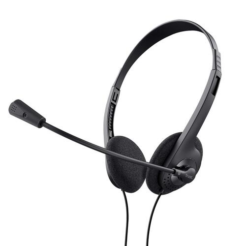 Headset med mikrofon – Trust Primo chat (sort)