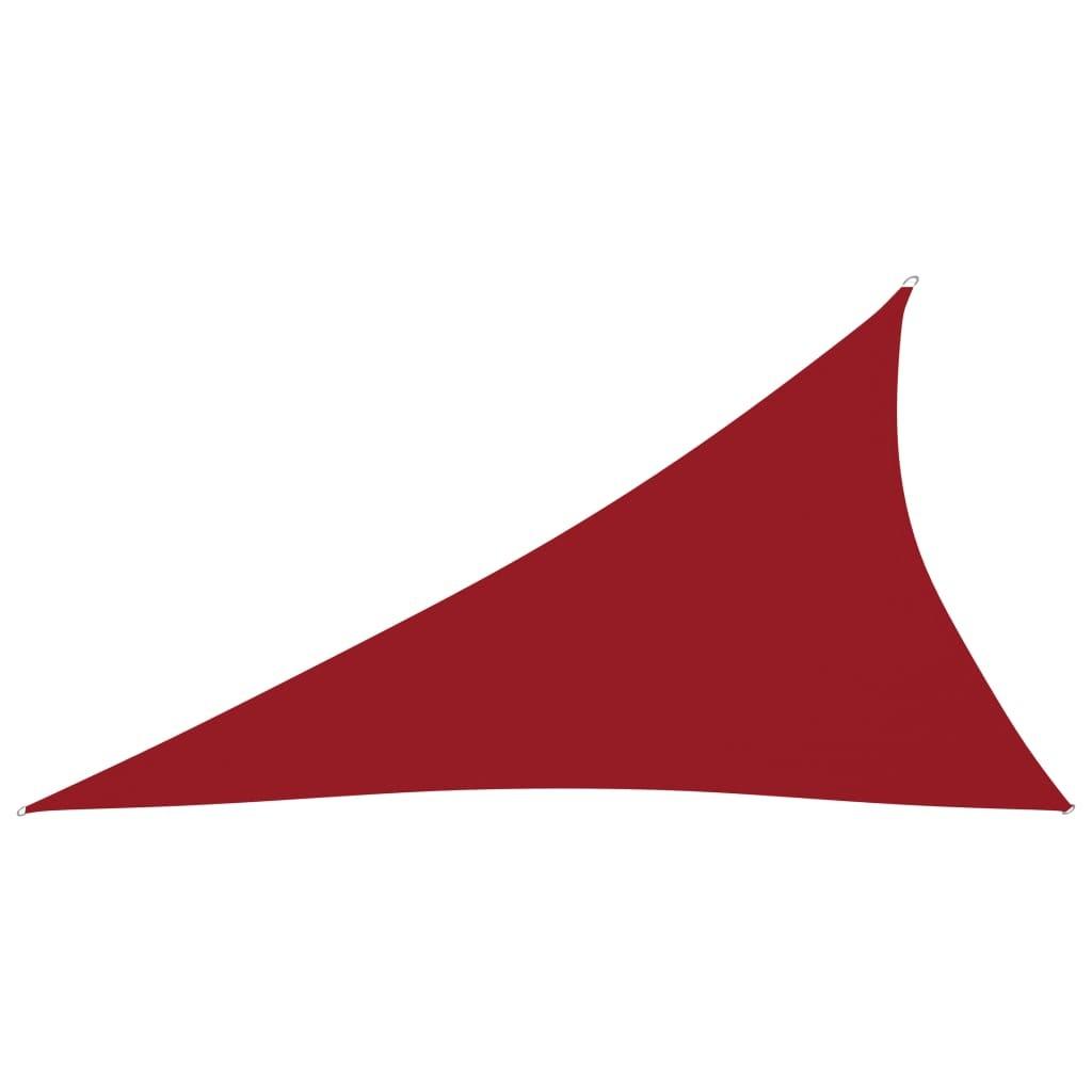 Solsejl 3x4x5 m trekantet oxfordstof rød