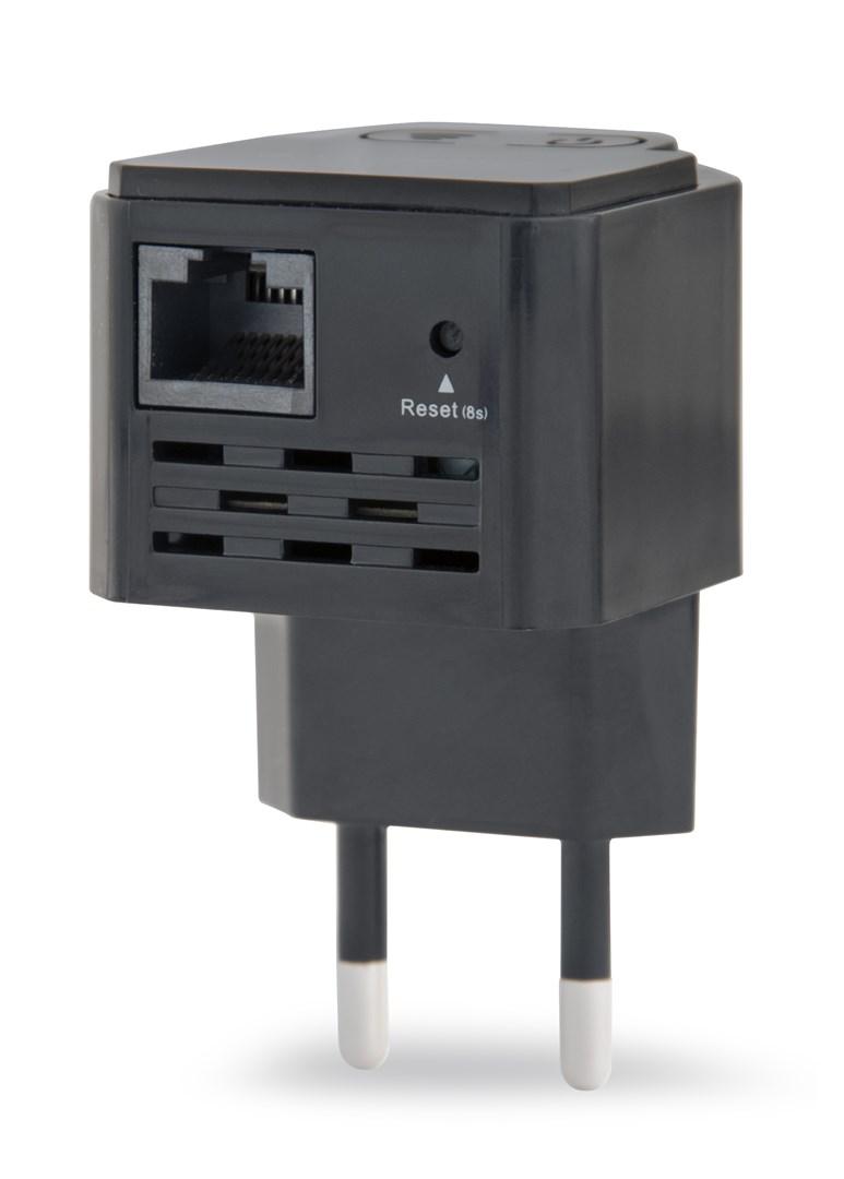 WiFi repeater 2,4 GHz – Gembird 300 Mbit/s (sort) billede