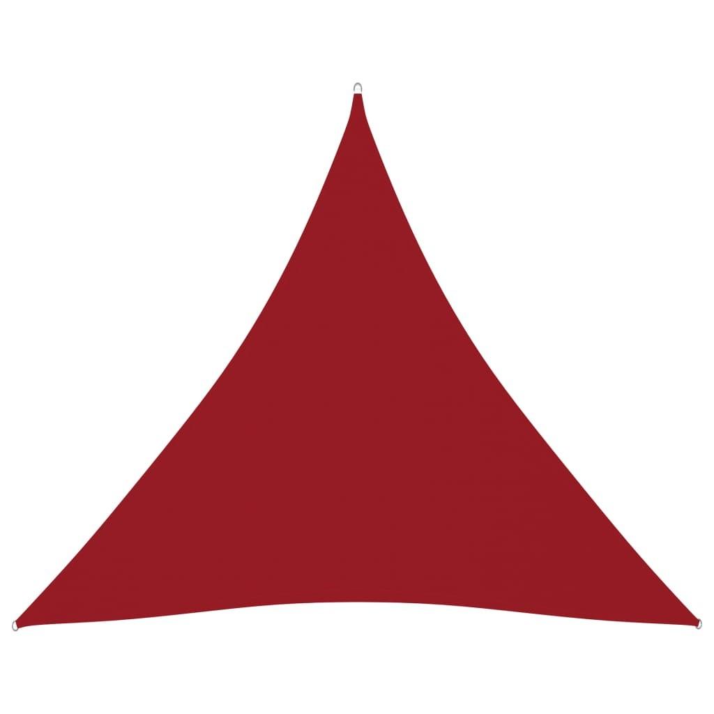 Solsejl 4x4x4 m trekantet oxfordstof rød