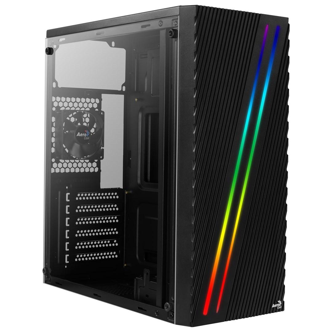 PC kabinet Aerocool Streak Midi Tower - sort billede