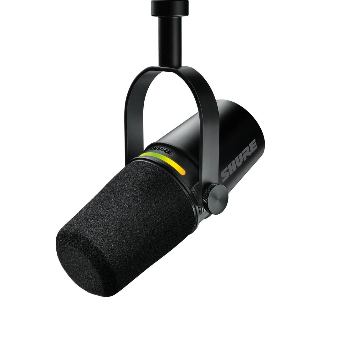 Mikrofon til podcast og vokal Shure MV7+ – dynamisk XLR/USB-C, sort