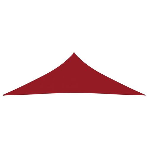 Solsejl 5x5x6 m trekantet oxfordstof rød