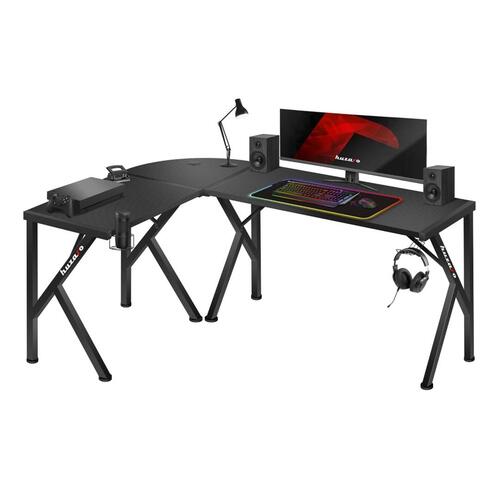 Gaming bord Huzaro Hero 6.3 – sort hjørneskrivebord