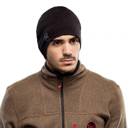 Hue i merinould – Buff Merino Lightweight, sort (one size)