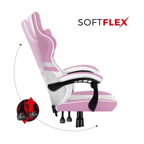 Gamerstol Huzaro Force 4.4 Pink Mesh – lyserød/hvid