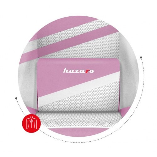 Gamerstol Huzaro Force 4.4 Pink Mesh – lyserød/hvid