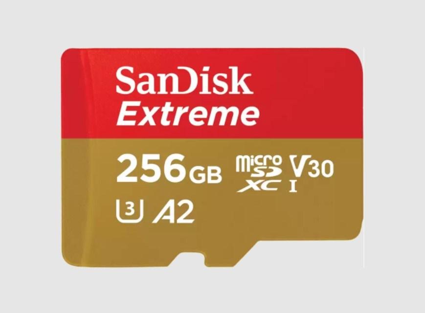 Hukommelseskort microSDXC – SanDisk Extreme 256 GB UHS‑I (V30, U3, A2)