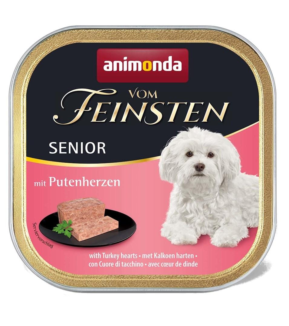 Vådfoder til hund – Animonda Vom Feinsten Senior med kalkunhjerter, 150 g