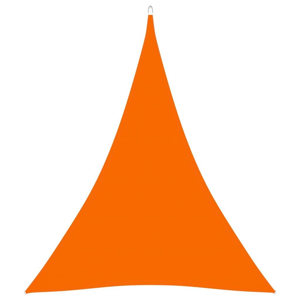 Solsejl 5x6x6 m trekantet oxfordstof orange