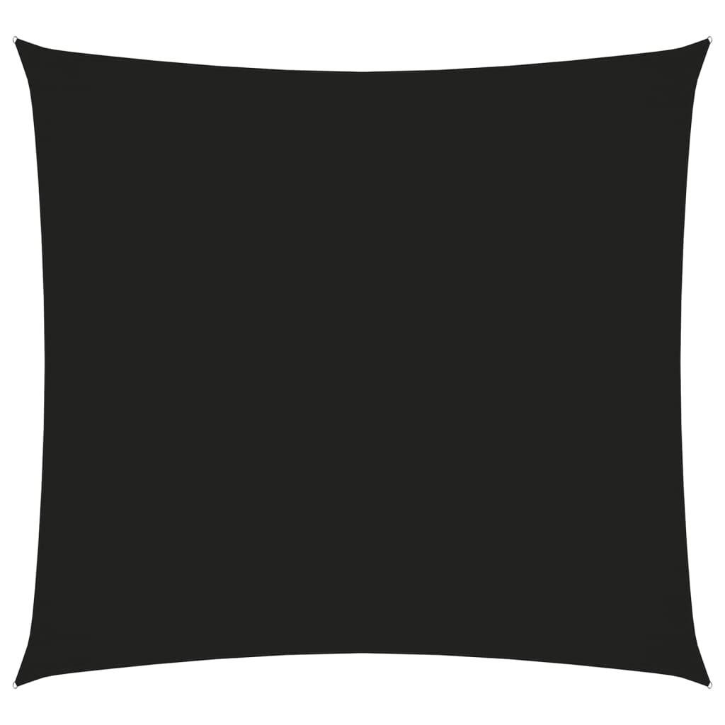 Solsejl 6x6 m firkantet oxfordstof sort
