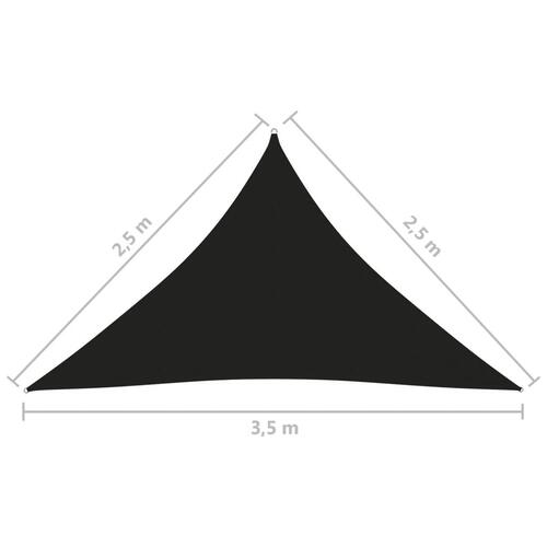 Solsejl 2,5x2,5x3,5 m trekantet oxfordstof sort