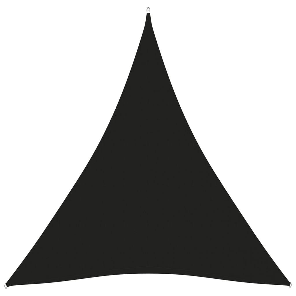 Solsejl 5x6x6 m trekantet oxfordstof sort