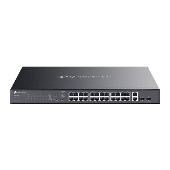 Netværksswitch TP-Link Omada ES228GMP L2 Managed Gigabit PoE+ (24 porte) – Sort billede