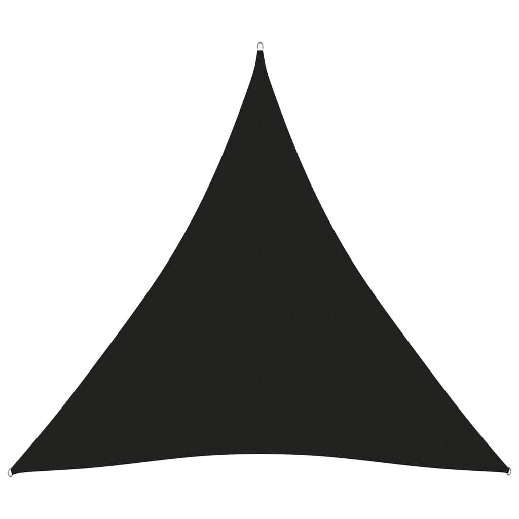 Solsejl 6x6x6 m trekantet oxfordstof sort
