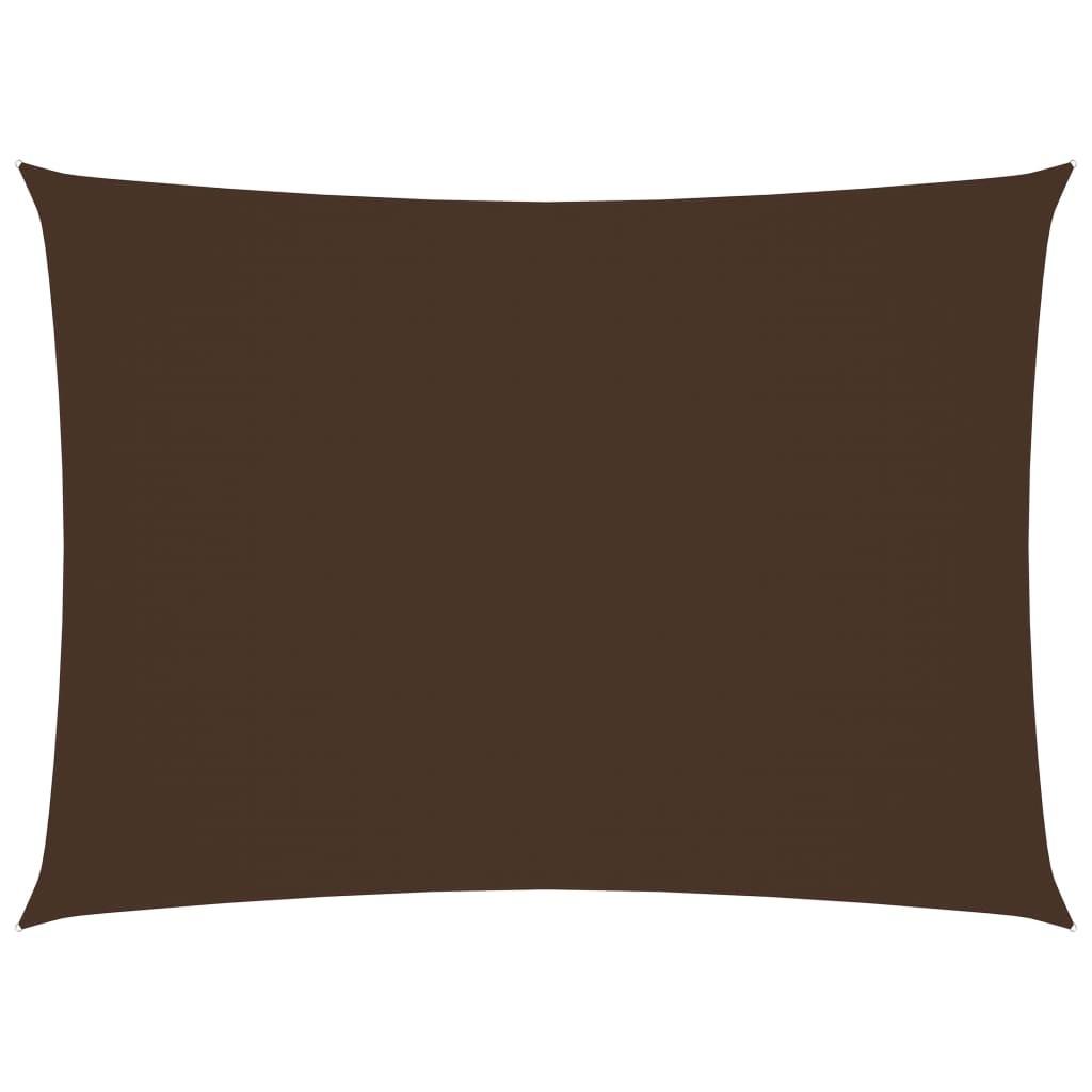 Solsejl 2x3,5 m rektangulær oxfordstof brun