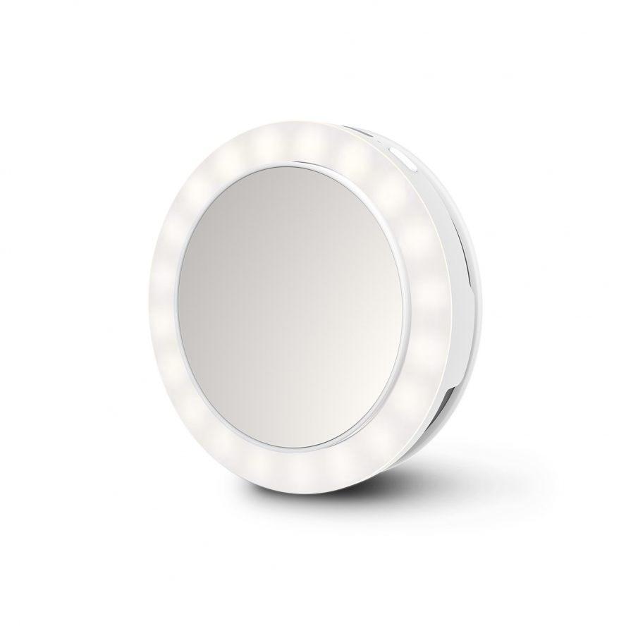 Makeupspejl med lys Medisana Ecomed 23603 - fritstående, rundt, hvidt billede