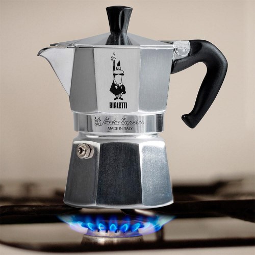 Kaffekande Moka – Bialetti Moka Express 0,55 l, sort/sølv