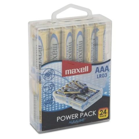 AAA batterier Maxell alkaline LR03 - 24 stk. value box billede