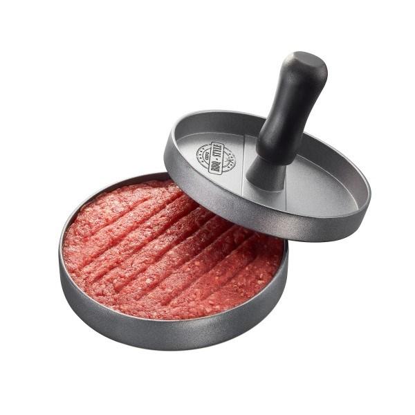 Hamburgerpresse - GEFU, sort/grå, aluminium og plast billede