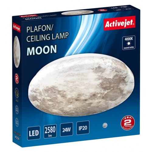 Loftplafond LED Activejet Moon 24 W – rund loftlampe
