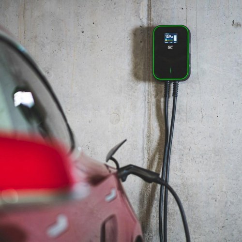 Ladestander til elbil 22 kW – Green Cell EV PowerBox med fast Type 2-kabel 6 m