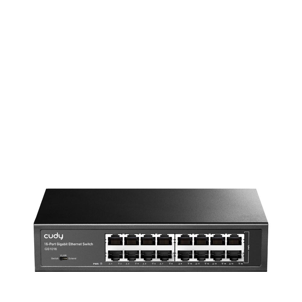 Netværksswitch Gigabit Ethernet 16-porte – Cudy GS1016, sort billede