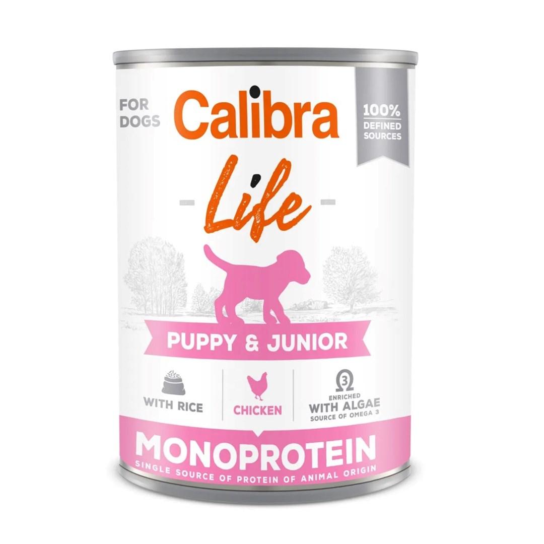 Hundefoder vådfoder Calibra Life Puppy & Junior kylling og ris 400 g