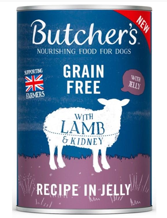 Hundefoder vådfoder Butcher's Original i gelé – lam, 400 g