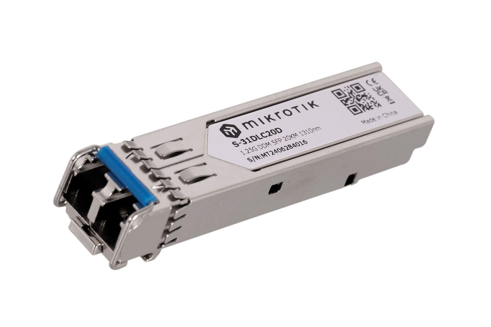 SFP transceiver - MikroTik S-31DLC20D, 1,25 Gbit/s, 1310 nm, LC, 20 km