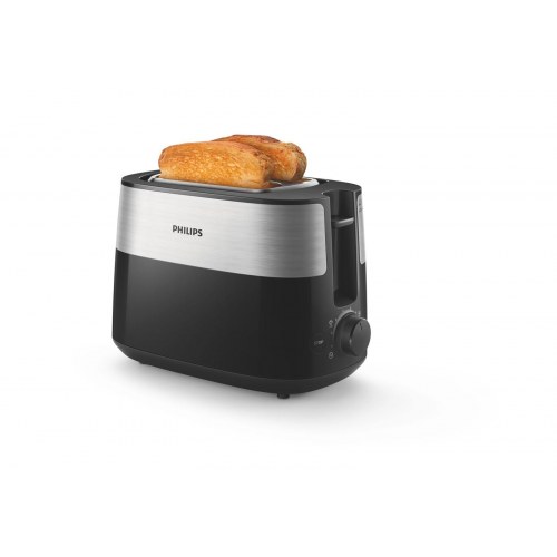 Brødrister Philips Daily Collection HD2516/90 - 2 skiver, 830 W, sort