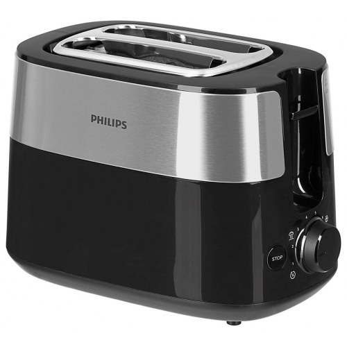Brødrister Philips Daily Collection HD2516/90 - 2 skiver, 830 W, sort