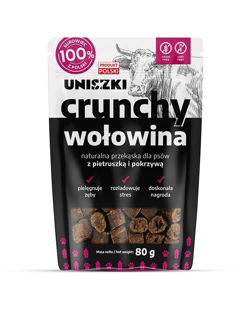 Hundegodbidder UNISZKI Crunchy oksekød med persille og brændenælde – 80 g