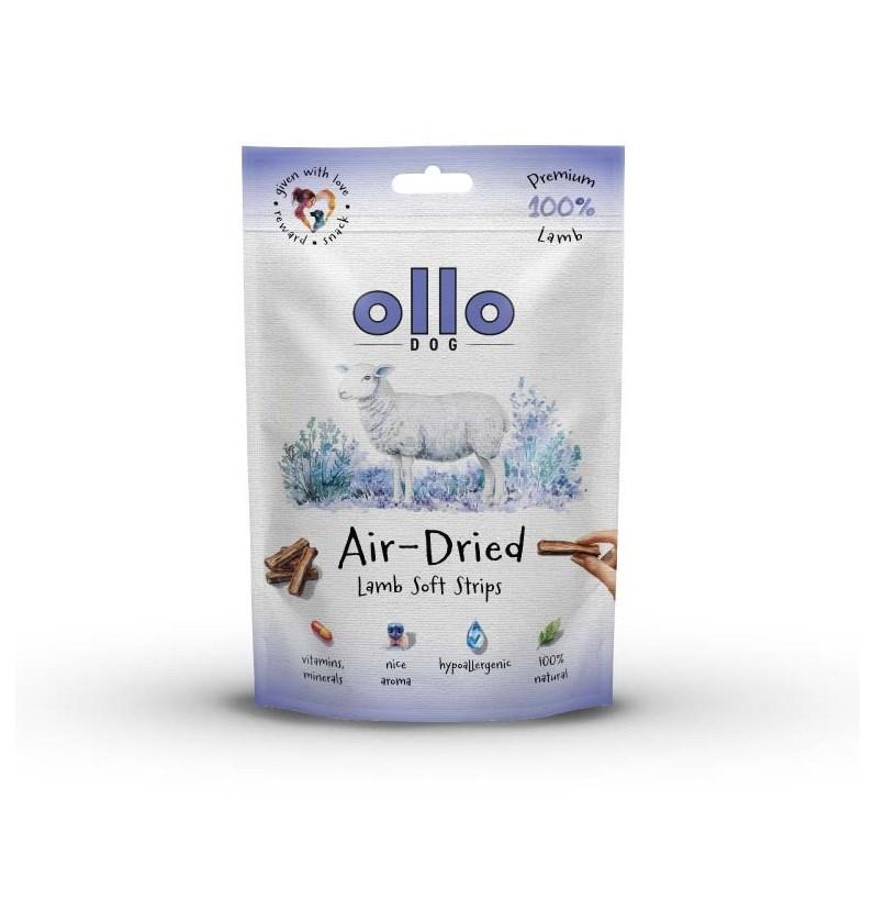 Hundegodbid OLLO Air-Dried - lammestrimler 80 g