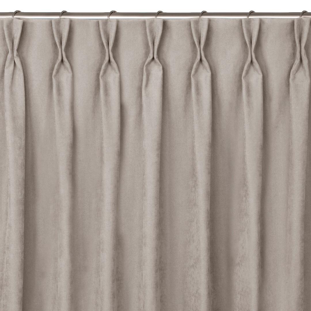 Mørklægningsgardin cappuccino 140×300 cm - MILANA klassisk, flex 7,5 cm, chenille - HOMEDE