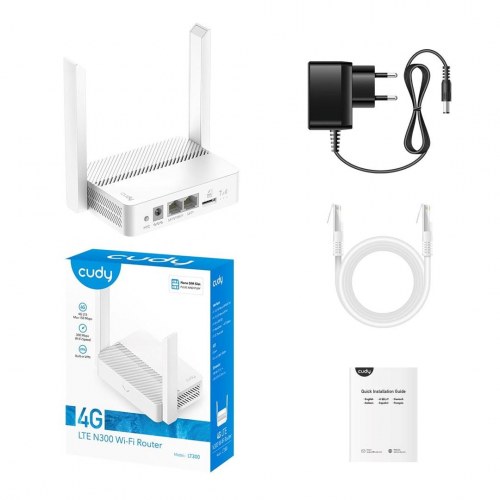 Wi-Fi router CUDY LT300 EU – 4G LTE, 300 Mbit/s, 2,4 GHz, NanoSIM