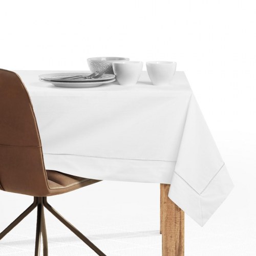 Dug hvid glat 110×200 cm - DecoKing Pure, klassisk rektangulær