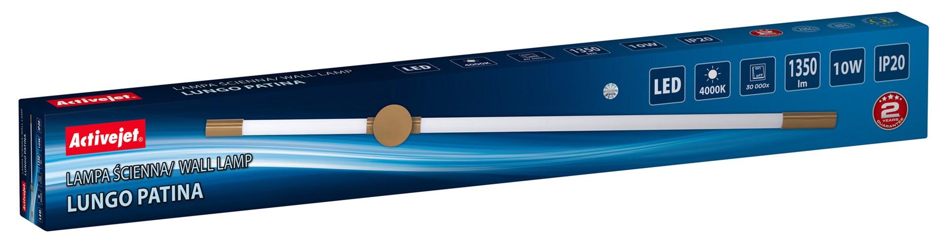 Væglampe LED Activejet Lungo Patina 10 W - 1350 lm, 4000 K