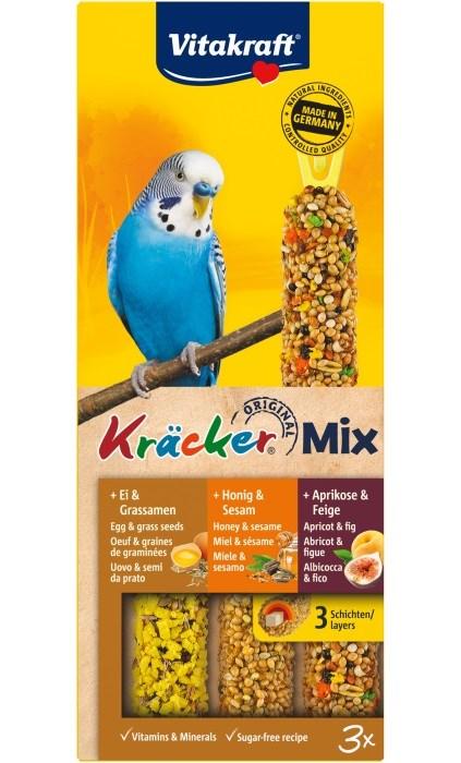Fuglegodbidder til undulat - Vitakraft Kräcker Mix med æg, abrikos og honning, 3 stk. billede