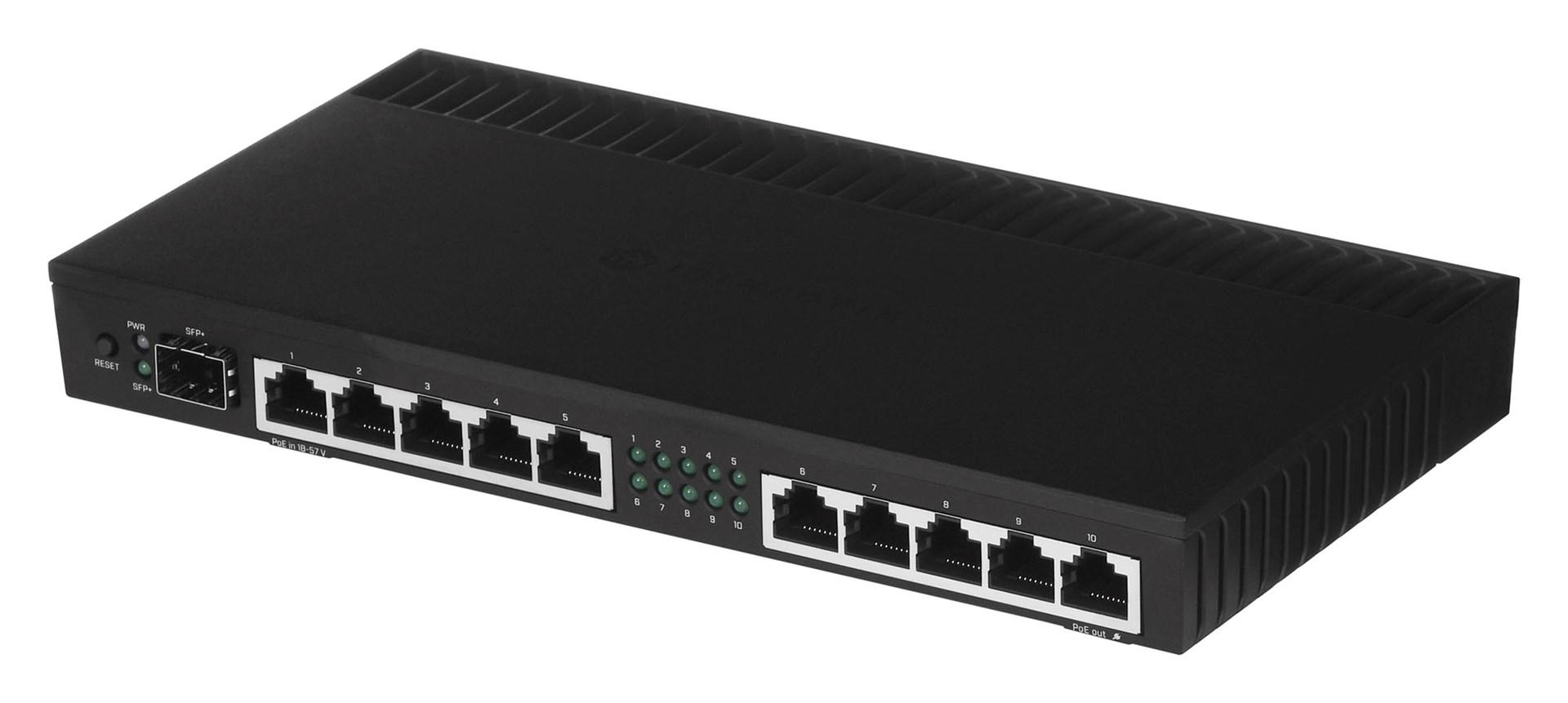 Gigabit router MikroTik RB4011iGS+RM - sort billede