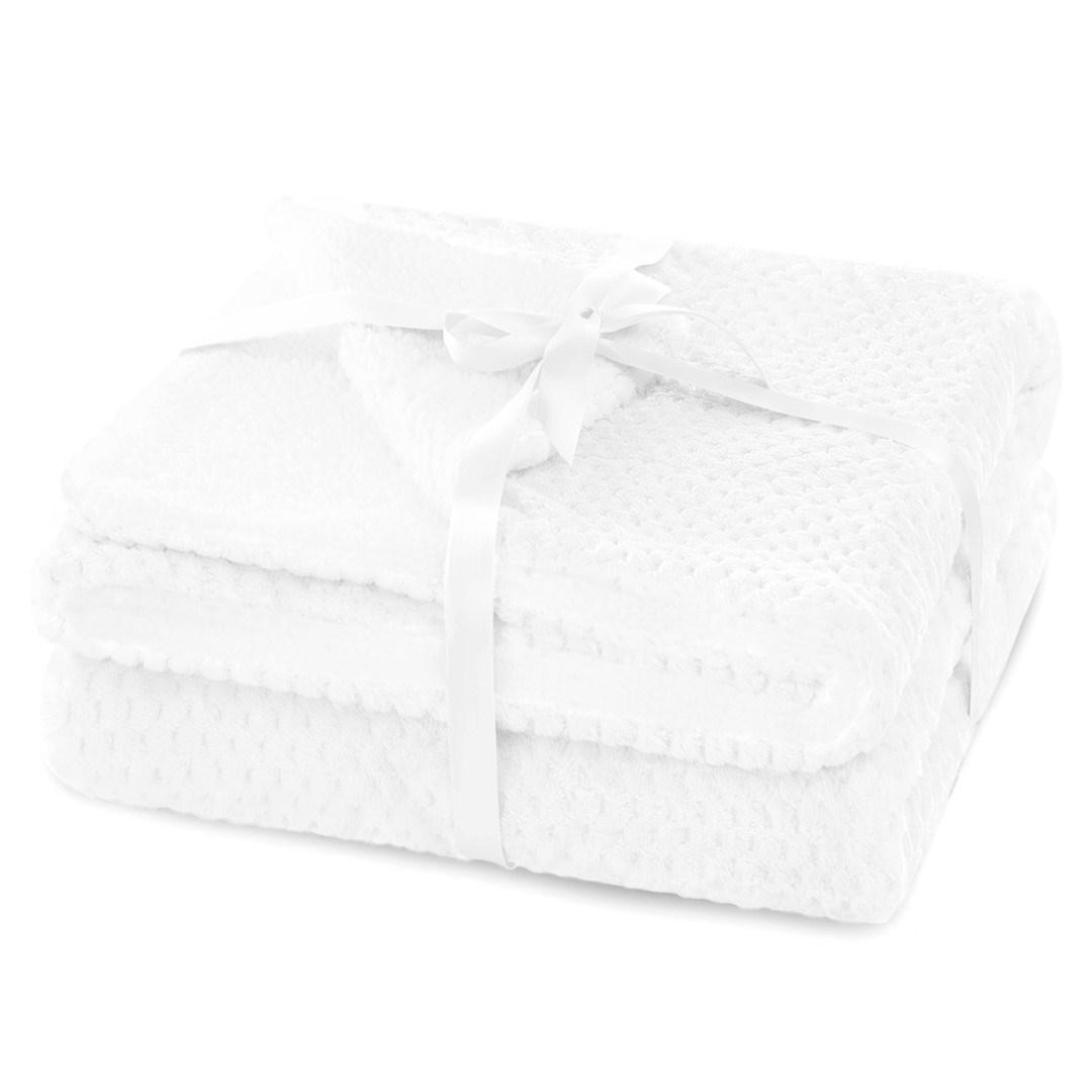 Plaid AmeliaHome Shleepy - hvid jacquard, klassisk, 220×240 cm