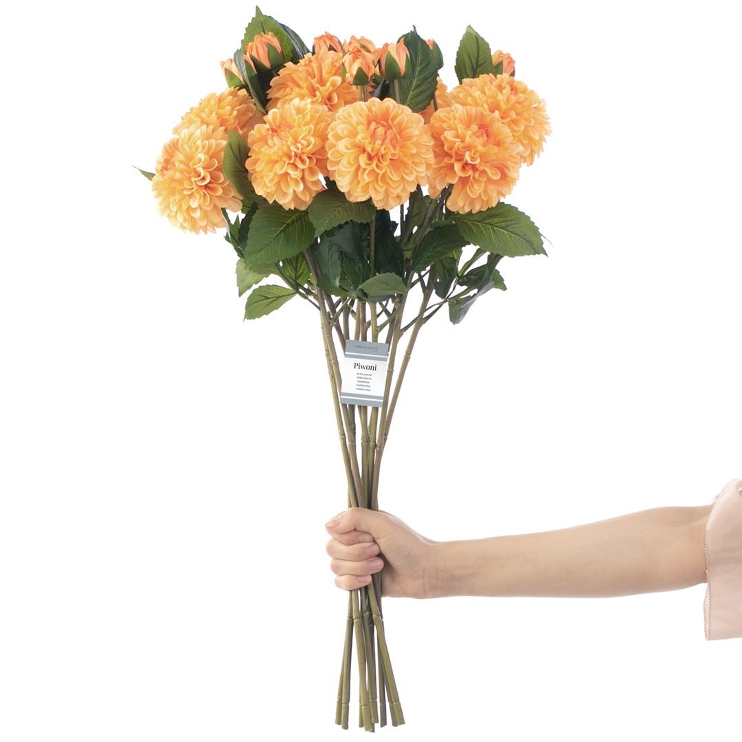 Kunstig blomst - AmeliaHome Piwoni, orange, moderne