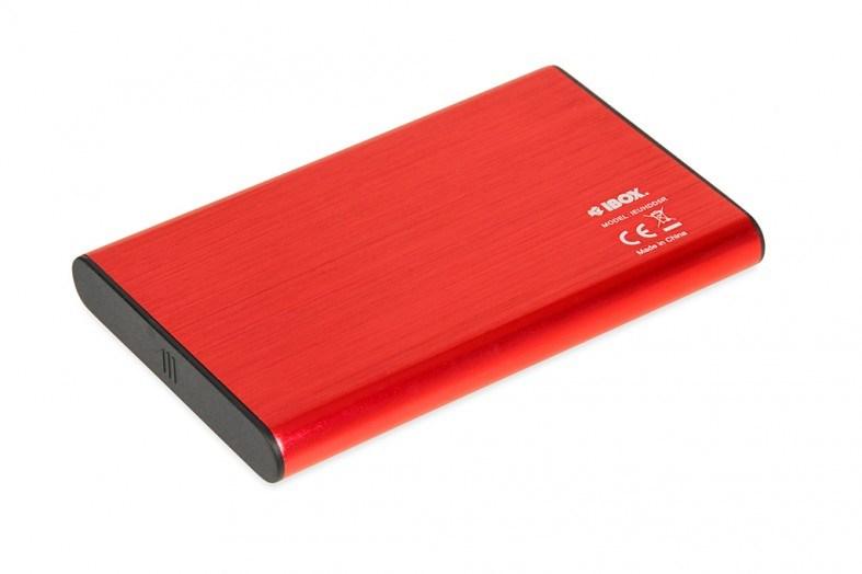 Eksternt 2,5" harddiskkabinet iBox HD-05 - rød, USB 3.2 Gen 1 billede