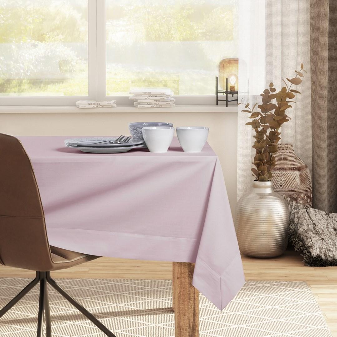 Dug/bordløber DecoKing Pure - pudderlyserød 40×180 cm