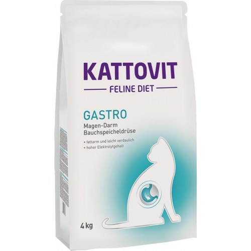 Kattemad tørfoder Kattovit Feline Diet Gastro 4 kg – voksen kat, kanin & grøntsager