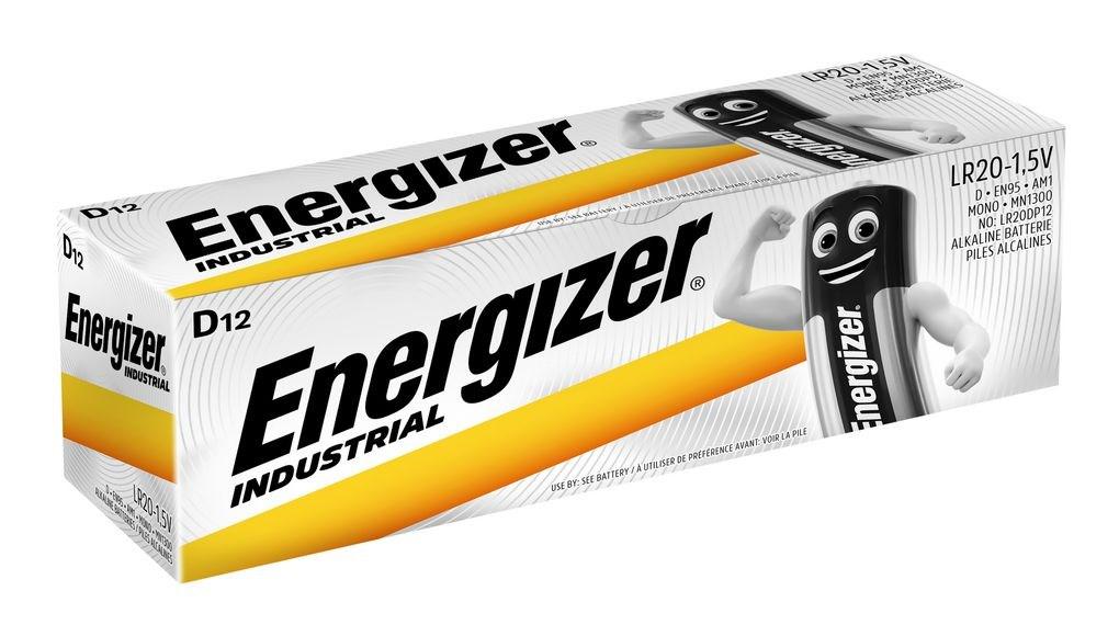 Batterier D LR20 1,5 V - Energizer Industrial Pro (12 stk.)