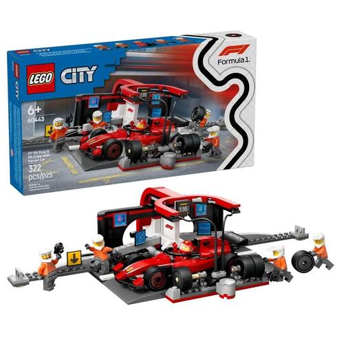 LEGO City F1 pitstop og pitcrew med Ferrari-bil (60443)