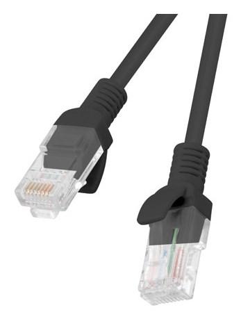Netværkskabel Lanberg Cat5e U/UTP RJ45 - 0,5 m, sort billede