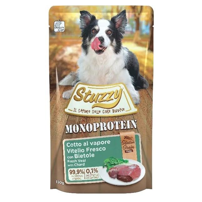 Hundefoder vådfoder Agras Stuzzy Monoprotein kalv med bladbede – 150 g