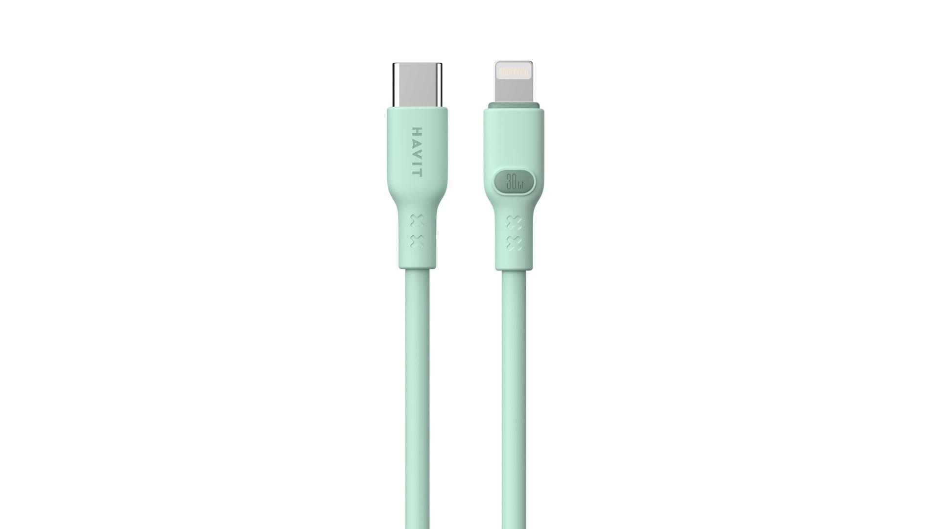 USB-C til Lightning kabel 1 m – Havit (grøn)
